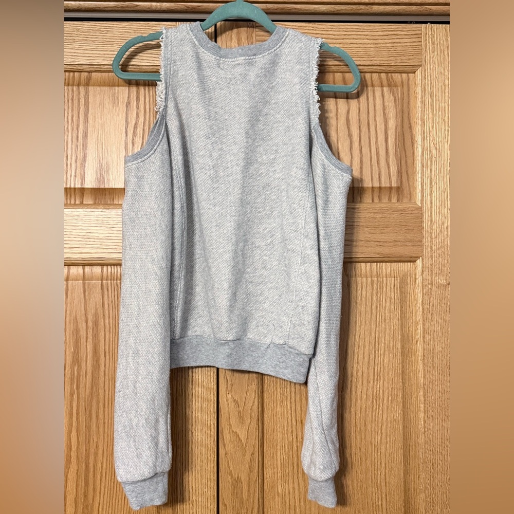 Vintage Havana Off-the-Shoulder Gray Sweater - Picture 3 of 5